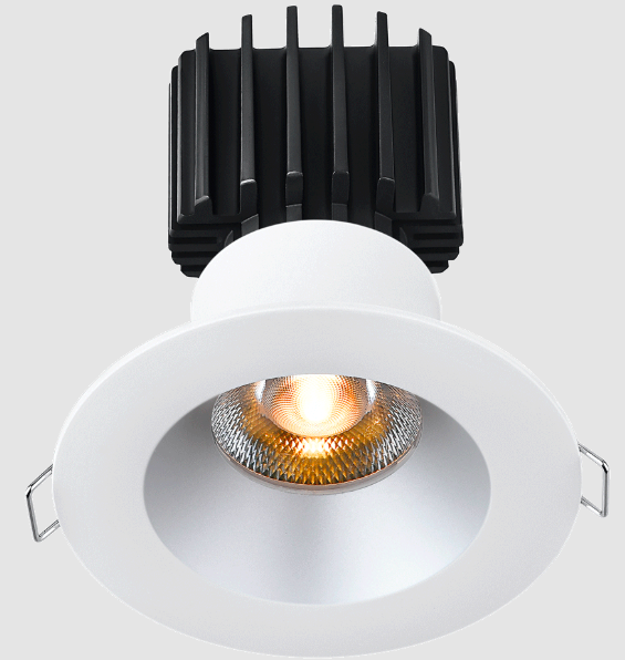 Lotus LED Lights L3F-RRW-AZ-LW24-5C98 Tangra 3" Fixed Round Recessed Wide Alzak Trim Lens White, Beam Angel 24°, Multi-Color Temperature, CRI98