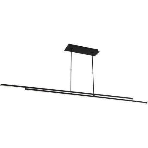 Visual Comfort Architectural 700LSSTG284B-LED927-277 Mick De Giulio Stagger 2 84" Nightshade Black Linear 277V LED Suspension Light 2700K