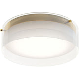 AFX Lighting STDF12LAJD1SB 12-in 20W Studio Flush Mount, 1200 lm, 120V, CCT Select, Brass