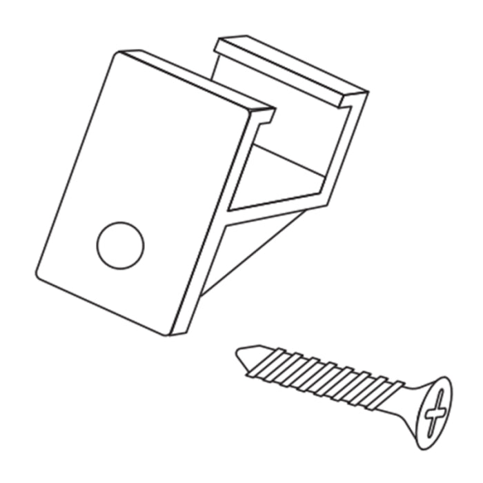 Alloy LED AL-50-03-9991-WH Surfa 1 - Plastic 90° Mounting Clips - Clear - 5 Pack