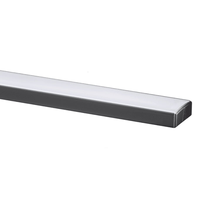 Alloy LED AL-50-16-0115-KIT-BL Surfa 6 7' Kit - 1 Matte Black Channel - 1 Diffuser Cover - 4 Pairs of End Caps - 10 Mounting Clips and Screws