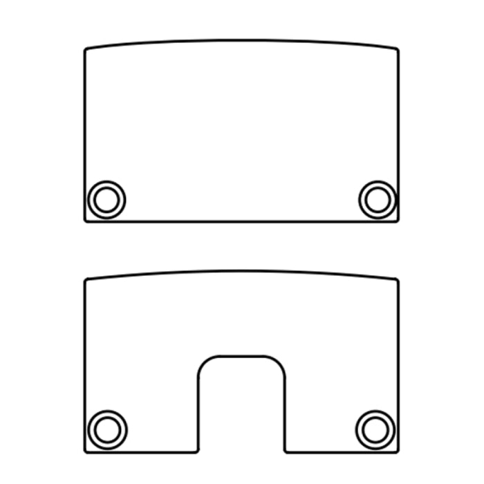 Alloy LED AL-50-32-9951-AL  8 - Aluminum Finish End Caps 2 Pair Pack: with Screws and Allen Key