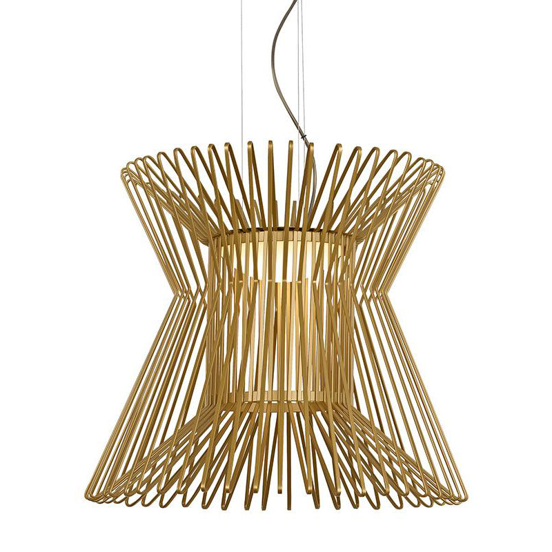 Visual Comfort Architectural 700TDSYRPG-LED935 Modern Sean Lavin Syrma Grande 22" LED Line Voltage Pendant Ceiling Light - CCT: 3500K - Finish: Satin Gold