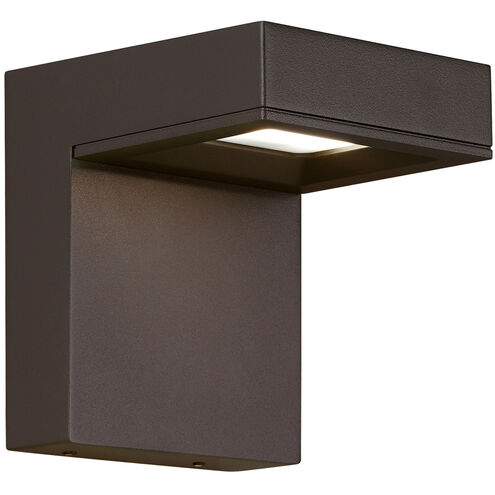 Visual Comfort Modern Collection 700OWTAG8406DZUNVSPCLFSP Taag 5.9" 10.3W 4000K LED Outdoor Wall Light, In-Line Fuse & Surge Protection, Bronze