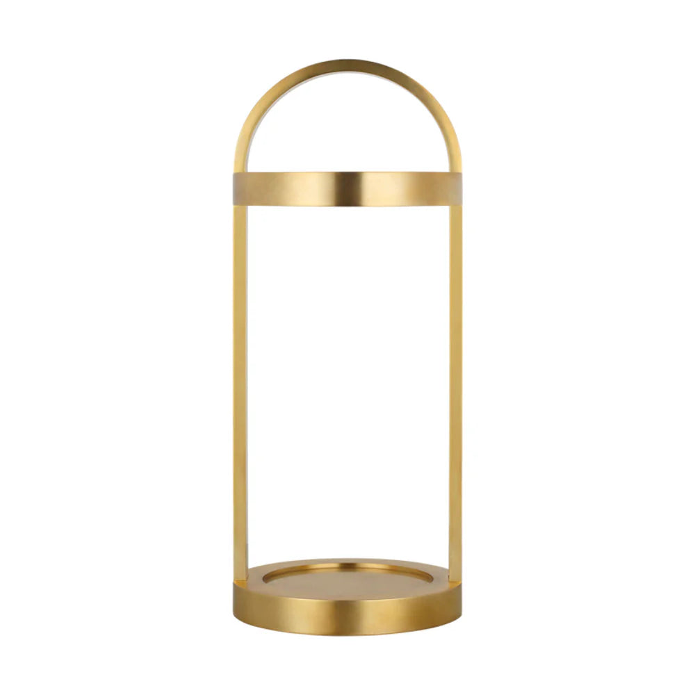 Visual Comfort Architectural KWTB61027HAB Kelly Wearstler Cerne 17" Rechargeable Table Lamp Hand Rubbed Antique Brass Finish, 2700K LED
