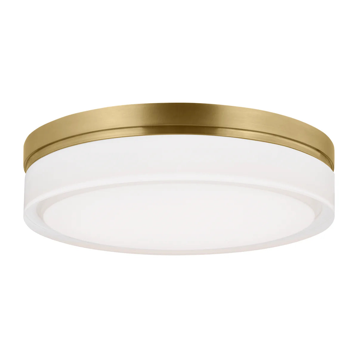 Visual Comfort Modern Collection 700CQLNB-LED3 Cirque 11 Inch Brass Flush Mount LED 23W 3000K