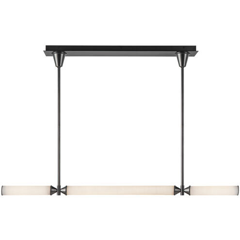 Alora Lighting LP348148UBFR-UNV Edwin LED 47.88 inch Urban Bronze and Frosted Ribbed Glass Linear Pendant Ceiling Light