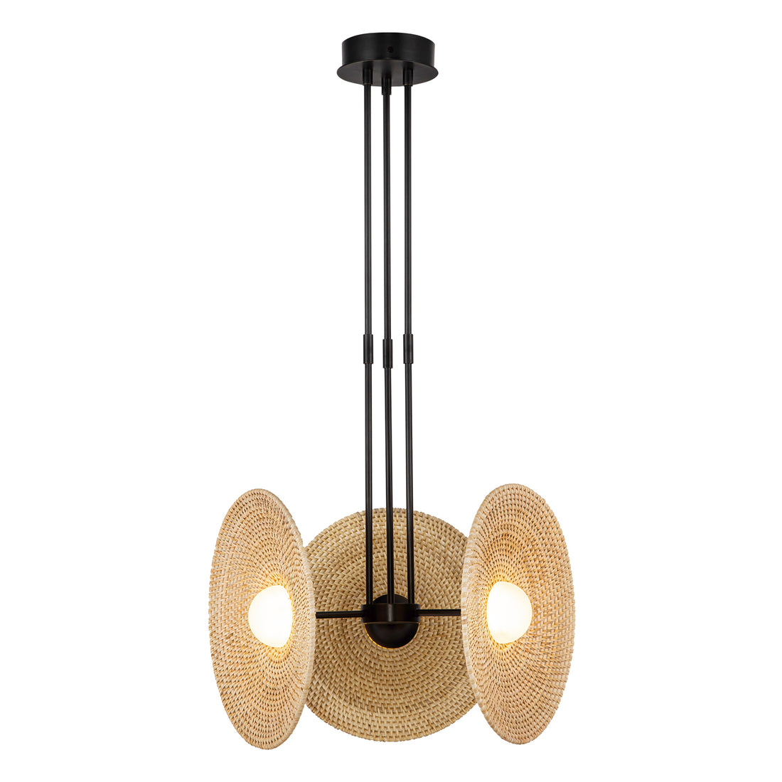 Alora Lighting PD350318UBWO Harbour LED 18.25 inch Urban Bronze Pendant Ceiling Light in Woven