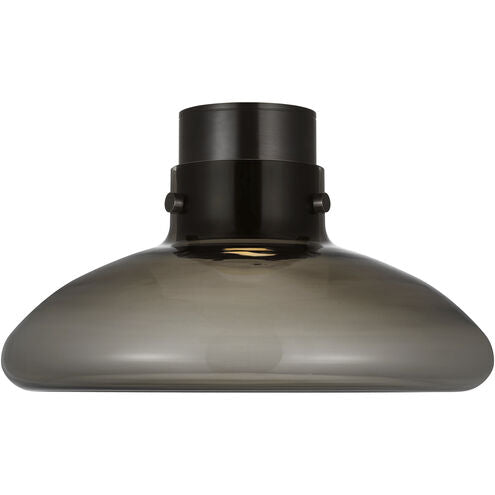 Visual Comfort Architectural AKFM592WDBBZSM AvroKO Morgan LED Flush Mount Light Burnished Bronze with Smoke Glass 3000K–1800K