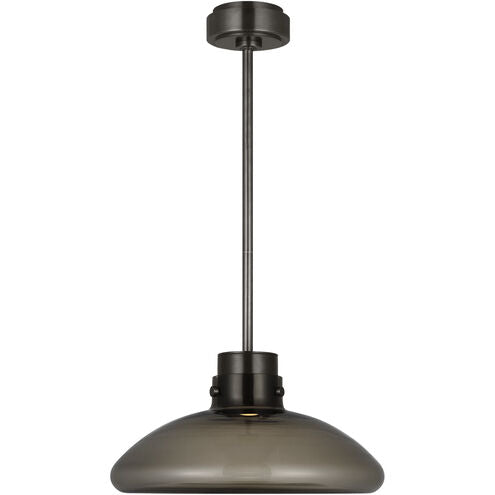 Visual Comfort Architectural AKPD594WDBBZSM AvroKO Morgan LED Pendant Burnished Bronze with Smoke Glass 3000K–1800K
