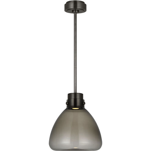 Visual Comfort Architectural AKPD595WDBBZSM AvroKO Morgan LED Pendant Burnished Bronze with Smoke Glass 3000K–1800K