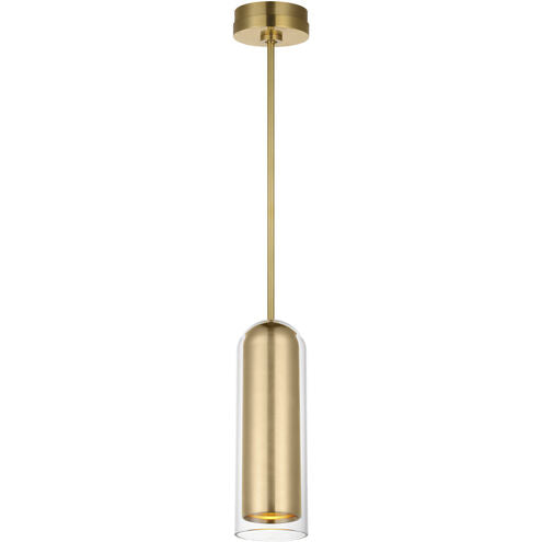 Visual Comfort Architectural MDPD73627HABCG Mick De Giulio Tala 5" Hand-Rubbed Antique Brass LED Pendant 2700K