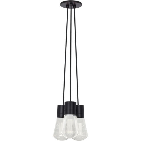 Visual Comfort Architectural 700TDALVPMC3BB-LED927 Sean Lavin Alva LED 9" 3-Light Black Pendant LED 90 CRI 2700K