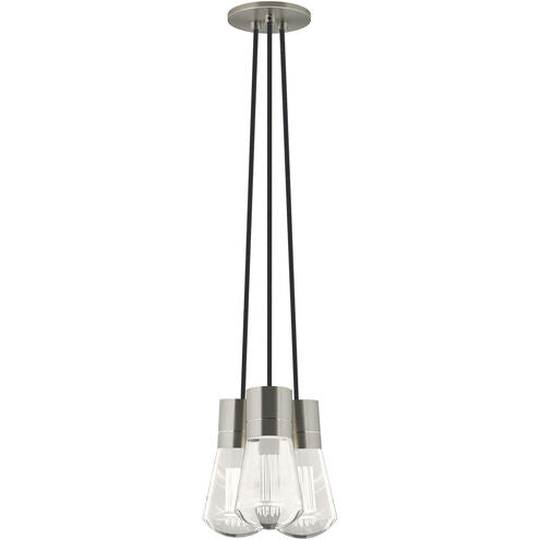 Visual Comfort Architectural 700TDALVPMC3IS-LEDWD Sean Lavin Alva LED 3.6" Pendant 27W 3000K–2200K 90 CRI Satin Nickel, Black/White Cord