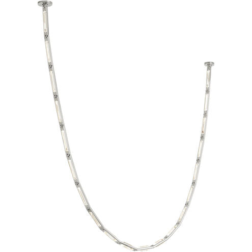 Visual Comfort Modern Collection SLCH65230NR Sean Lavin Catena 103 Inch Polished Nickel Crystal Remote Lamping LED Chandelier 29.6W 3000K