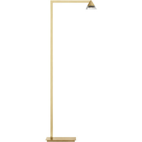 Visual Comfort Modern Collection SLFL75127HABCG Midrand 42" 7.6W 2700K LED Floor Lamp Hand-Rubbed Antique Brass Crystal