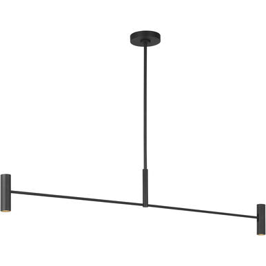 Visual Comfort Modern Collection SLLS57130B Sean Lavin Ponte 50" 31.4W 3000K LED Linear Chandelier Nightshade Black