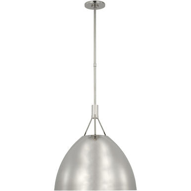 Visual Comfort Modern Collection SLPD26827N Sean Lavin Sospeso Dome 1 Light 18" LED Pendant Polished Nickel 2700K