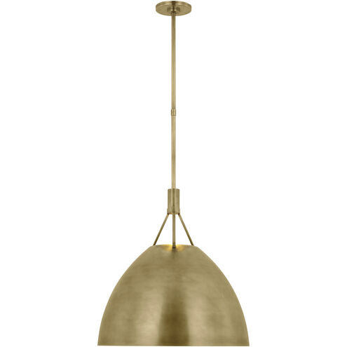 Visual Comfort Modern Collection SLPD26827NB Sean Lavin Sospeso Dome 1 Light 18" LED Pendant Natural Brass 2700K