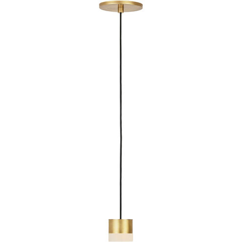 Visual Comfort Modern Collection SLPD51830HAB Sean Lavin Gable 1 Light 2.5 Inch Hand Rubbed Antique Brass LED Pendant 4.3W 3000K