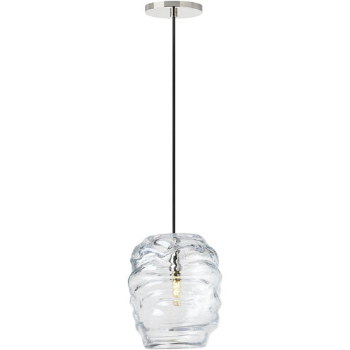 Visual Comfort Modern Collection SLPD865PNCG Sean Lavin Audra Pendant Ceiling Light 120V Polished Nickel Clear Glass