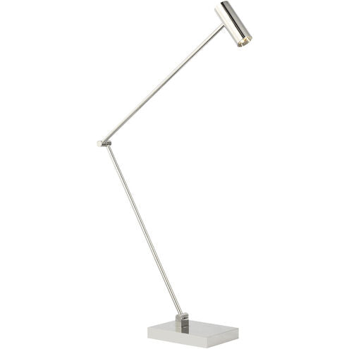 Visual Comfort Modern Collection SLTB57330N Sean Lavin Ponte 13.5" 9W 3000K LED Table Lamp Polished Nickel