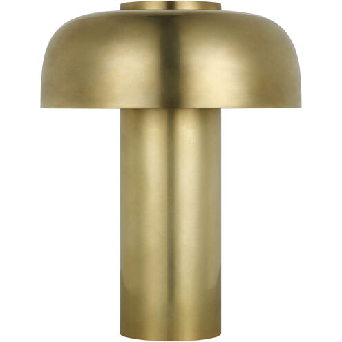 Visual Comfort Modern Collection SLTB62127HAB Sean Lavin Louver 2.20W 210 Lumens 2700K Rechargeable Hand Rubbed Antique Brass Table Lamp