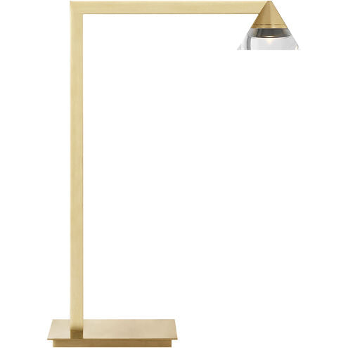 Visual Comfort Modern Collection SLTB75727HABCG 18.6" 4.2W 2700K LED Table Lamp Hand-Rubbed Antique Brass Crystal