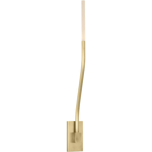 Visual Comfort Modern Collection SLWS81727HABEG Sean Lavin Lajos 21" Sconce LED Wall Light 6W, 2700K Hand-Rubbed Antique Brass