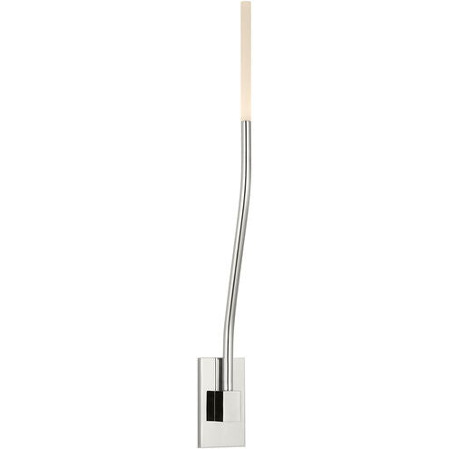 Visual Comfort Modern Collection SLWS81727PNEG Sean Lavin Lajos 21" Sconce LED Wall Light 6W, 2700K Polished Nickel