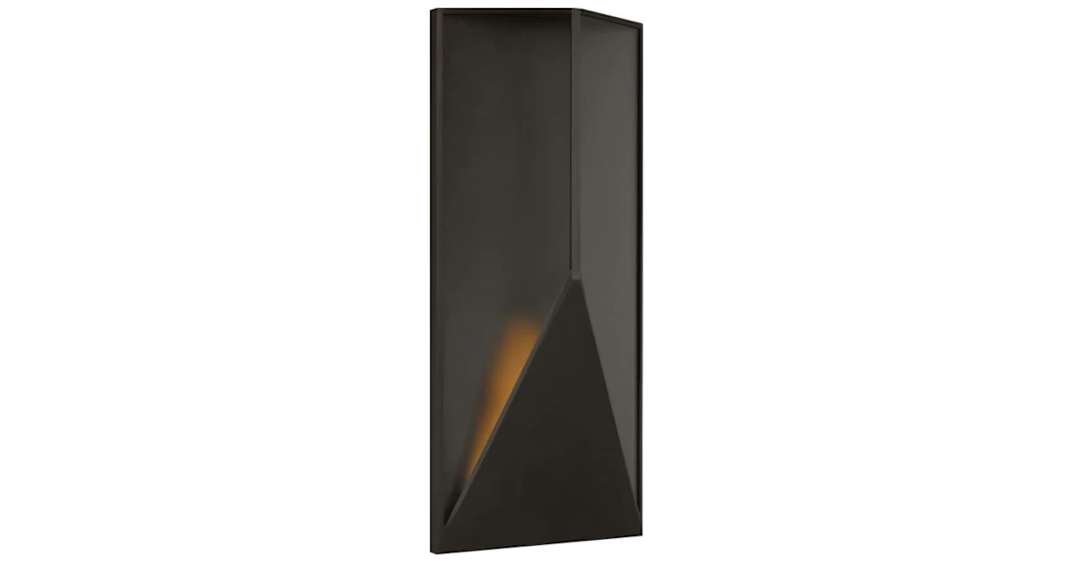 Visual Comfort Architectural KWOWS69427BZCG Kelly Wearstler Punto 30", 26W Bronze LED Outdoor Wall Lantern 2700K Integrated LED