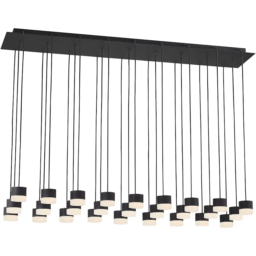 Visual Comfort Modern Collection SLCH52430B-277 Sean Lavin Gable 27 Light 12.6 Inch Nightshade Black Chandelier LED 116.1W 3000K
