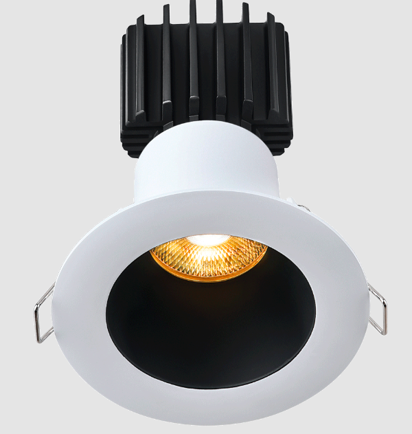 Lotus LED Lights L3F-RDW-WB-RC36-5C95 Tangra 3″ Fixed Round Deep Regressed Wide White-Black Duo Trim, Reflector Clear Glass, Beam Angle 36°, Multi-Color Temperature, CRI95