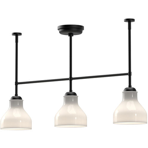 Alora Mood LP540334MBGO Westlake 3 Light 33.88 inch Matte Black Linear Pendant Ceiling Light