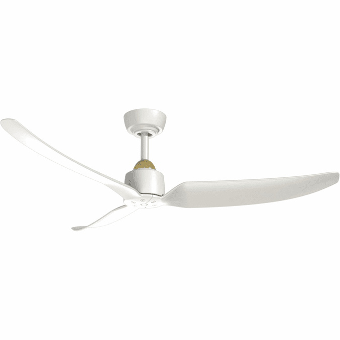 Kuzco Lighting CF92952-BG/WH Hugo 52 inch Ceiling Fan Brushed Gold and Matte White Finish