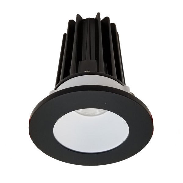 LOTUS LED-2-S8W2-40K-2RRWH-2RTBK-24 2" LED RECESSED DOWNLIGHT - 8W - 4000K - 620 LUMENS - WHITE REFLECTOR - ROUND BLACK TRIM - 24° - 120V