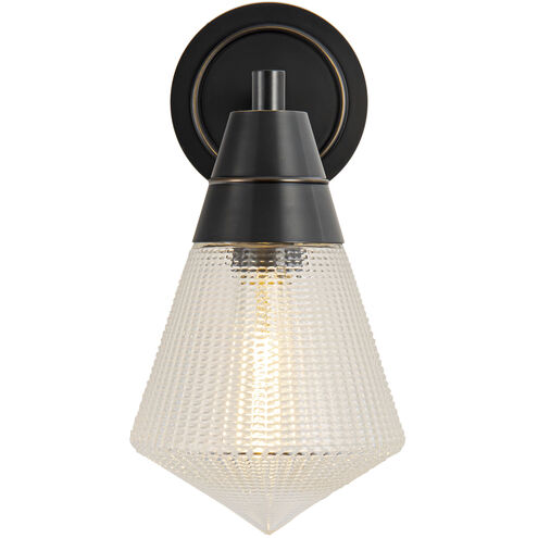 Alora Lighting WV348106UBPG Willard 1 Light 6 inch Urban Bronze Bath Vanity Light Wall Light in Clear Prismatic Glass