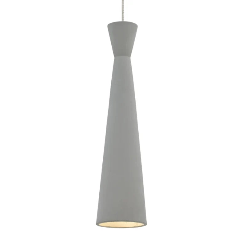 Visual Comfort Architectural 700KLWDSCS-LED930 Windsor 6.5W 3000K LED Pendant Kable Lite Satin Nickel/Concrete, 5" Width