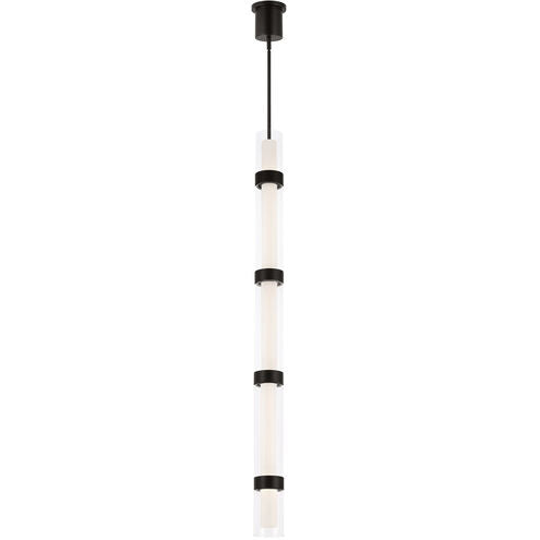 Visual Comfort Modern Collection 700TDWIT5B-LED930 Sean Lavin Wit 5 Glass 3.9" 81.9W 3000K LED Pendant Black Ceiling Light
