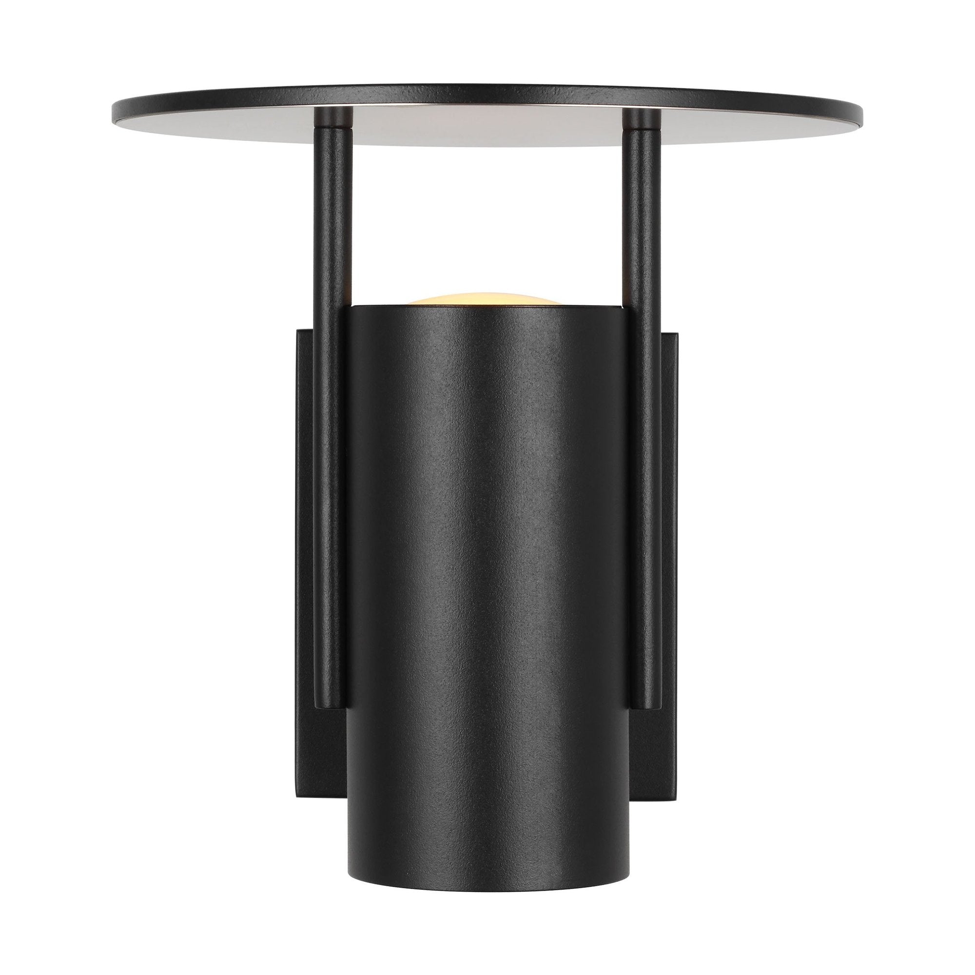 Visual Comfort Architectural KWOWS60827OB Kelly Wearstler Ronan 8", 11W Black LED Outdoor Wall Lantern 2700K Integrated LED