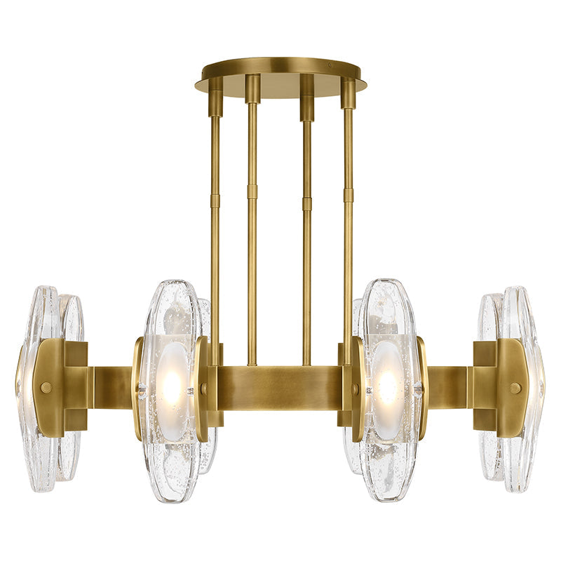 Visual Comfort Architectural 700WYT8BR-LED927 Modren Wythe 8-lt 39" LED Chandelier - Color Temperature: 2700K - Voltage: 120-277V - Finish: Plated Brass