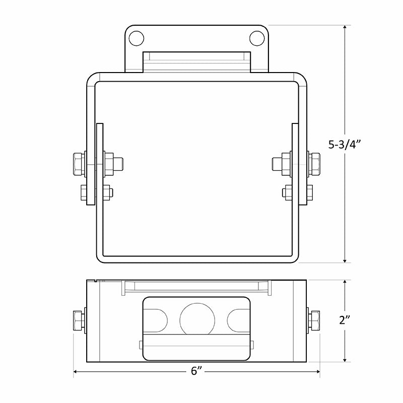 Westgate Lighting LFX-YK-BK, X And X-Pro Generation Flood-Area Small Bottom Yoke Black