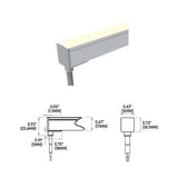 Core Lighting LNT65SPA-F-VB-AM-24-16-IP67BF-HW36 LED Strip Vertical Bend Amber Bottom Feed Sauna/Steam Rated Flexible Neon Series