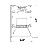 Core Lighting CSL340-8-DL3-UL1-35K-UNV-WH LED ８ft Direct/Indirect Suspended Light, 3500K White Finish