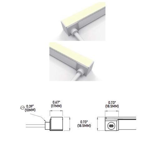 Core Lighting LNT65SPA-F-HB-BL-24-16-IP67EF-HW36 LED Strip Horizontal Bend Blue End Feed Sauna/Steam Rated Flexible Neon Series