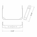 Westgate Lighting LFX-TR-A-BK, X And X-Pro Generation Flood-Area U Bracket For LG Housing Black