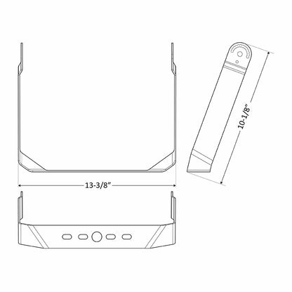 Westgate Lighting LFX-TR-B-BK, X And X-Pro Generation Flood-Area U Bracket For XL Housing Black