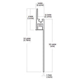 Core Lighting ALP2500TL-78-FR LED 78 Inch Symmetrical Trimless Base Recessed Matte White Finish