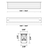 Core Lighting IGU-40-50-15-UNV-D10 40" LED In-Ground Linear Uplight, 0-10V dimming, Color Temperature 5000k, Optic 15º