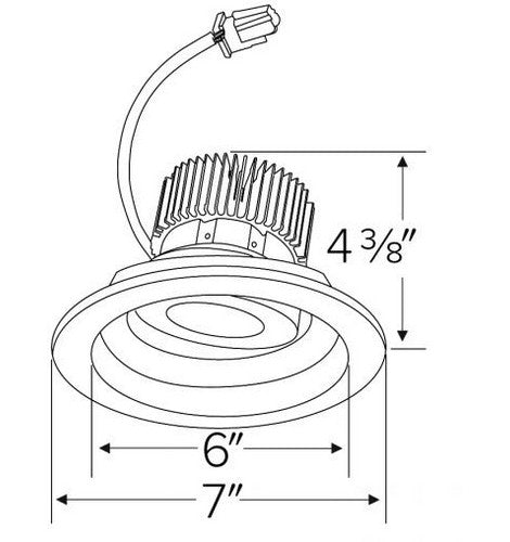 ELCO Lighting E617C Cedar System Contemporary LED 6 inch LED Light Engine with Adjustable Reflector Trim 850-1250 Lumens 5- BuyRite Electric